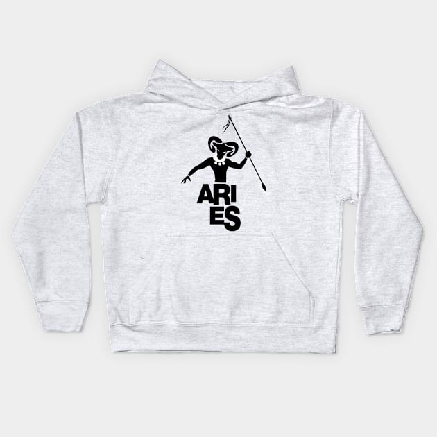 Tribal zodiac. Aries Kids Hoodie by LaInspiratriz